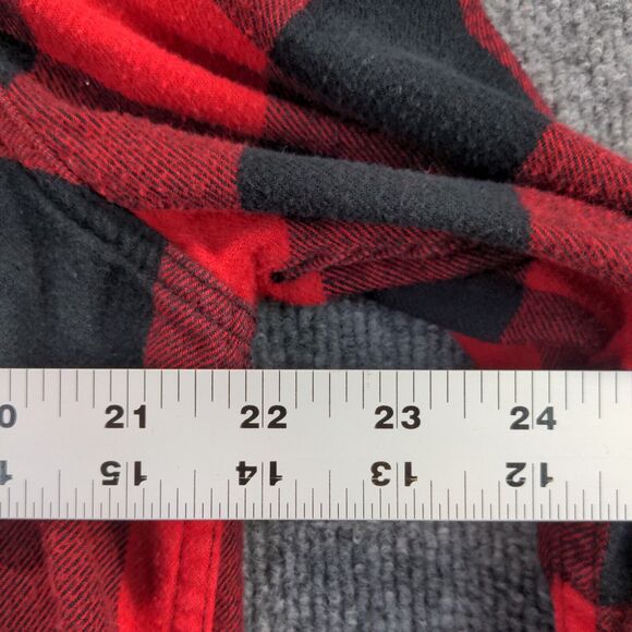 American Eagle Men's Button Up Shirt Red Checkered Large Long Sleeve Cotton - Picture 12 of 12